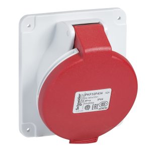 Utičnica ugradbena pod kutem 3P+N+E, 32A, 380-415V, 50/60Hz, IP44, priključak vijak, satni broj 6