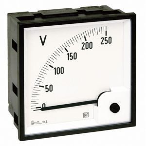 Voltmetar direktni za istosmjerni napon RQ72M, dimenzija 72 x 72mm, ulaz: 100V, skala: 0 - 100 V
