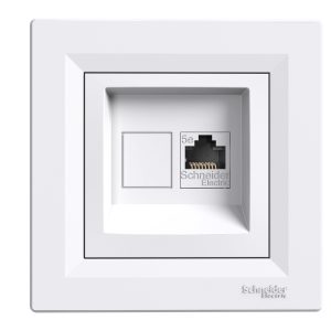 Podatkovna RJ45 utičnica Asfora, category 5e, UTP, bijela
